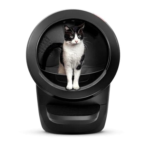Whisker Litter-Robot 4 with Step & Fence, Black - Automatic | Self-Cleaning Cat Litter Box, Helps Reduce Litter Box Odors, Never Scoop Again, Includes 1 Year of WhiskerCare
