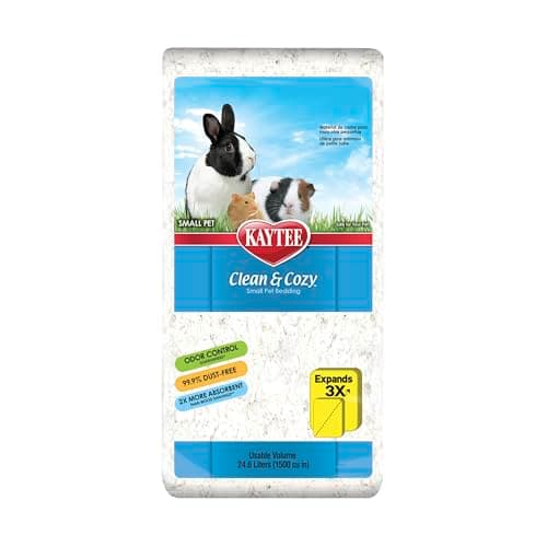 Kaytee Clean & Cozy Paper Bedding for Small Animals, White, 24.6 Liters