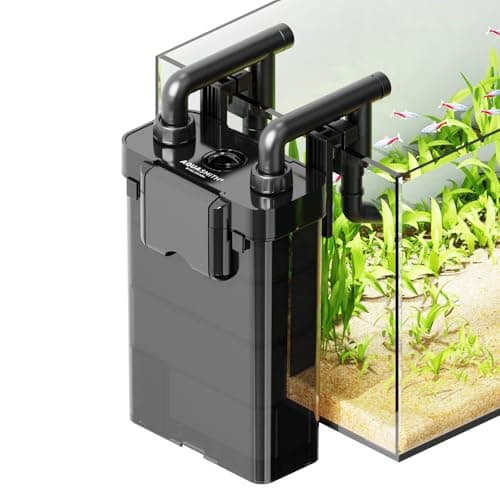 AQUASMITH Hang on Back Aquarium Filter,No-Hum Whisper-Quiet for 25-35 Gal
