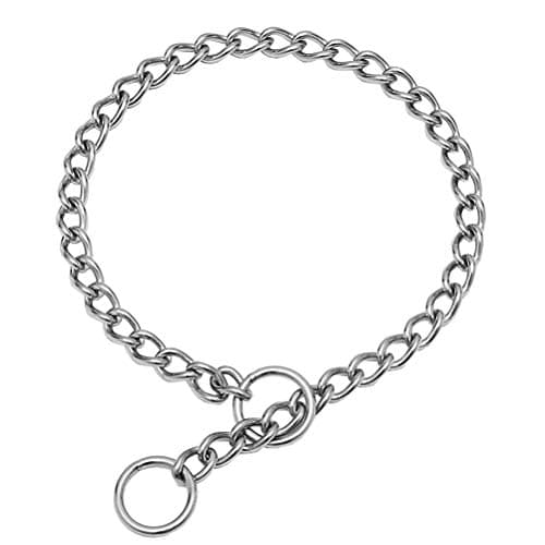 SGODA Chain Dog Training Choke Collar, Total Length 26 in, 4 mm