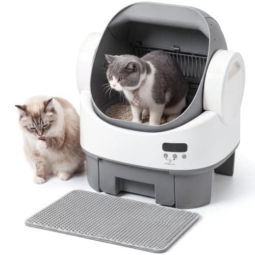 WARCAT Automatic Self-Cleaning Cat Litter Box Open-Top Child Lock Grey | 10 sensors with Child Lock, 10L Sealed Drawer Holds About 10 Days, Open top Suits Shy and Senior Cats, no app or WiFi