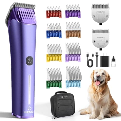 FuzzyFix Professional Dog Grooming Clipper with 5-in-1 Replacement Blade