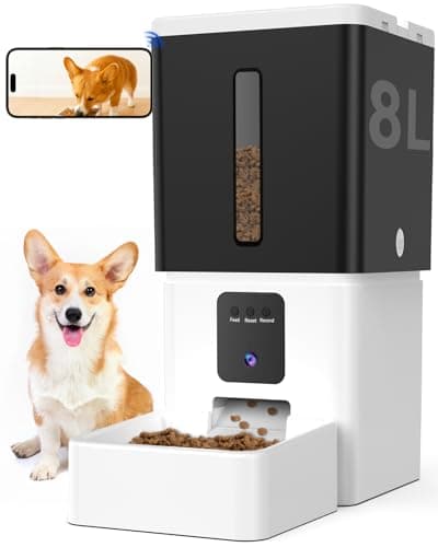 UTCG Automatic Dog Feeder with Camera: 8L/33 Cups 5G WiFi