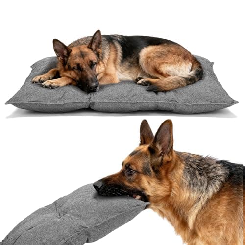 Veehoo Indestructible Dog Bed for Crate, Chew Proof Dog Pad, 35"x22"