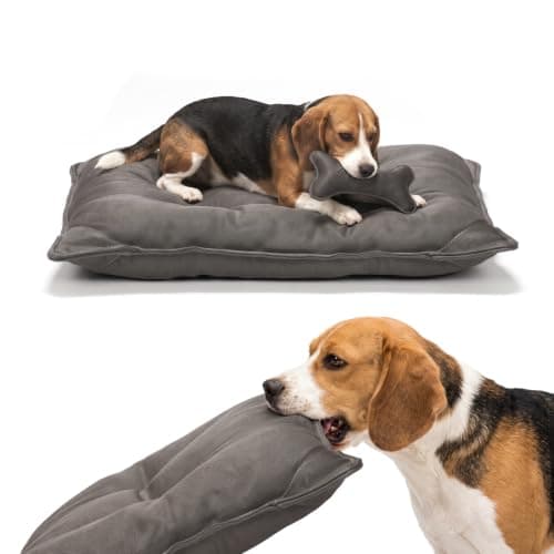 Veehoo Indestructible Dog Bed for Crate, Armored Chew Proof Dog Pad, 30x18 | Tough Chew Resistant Bed for Aggressive Chewers, Armored Corners, Reinforced Seams, 4.3" Thick Support, Machine Washable
