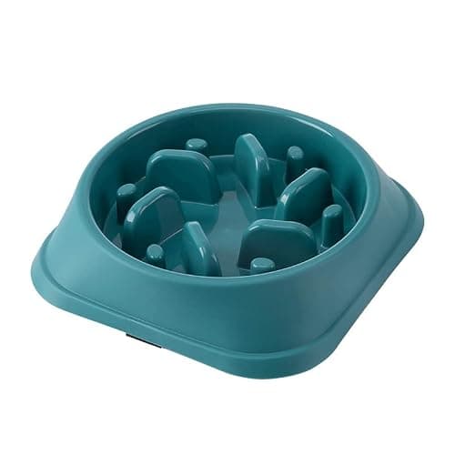 ENOMY Slow Feeder Dog Bowls 1-2 Pack, Interactive Puzzle Dog Bowl Anti Gulp & Anti Slip Maze Feeder, Slow Eating Pet Feeding Dish for Dogs,Healthy Eating Habits (Deepgreen-S No Columns)