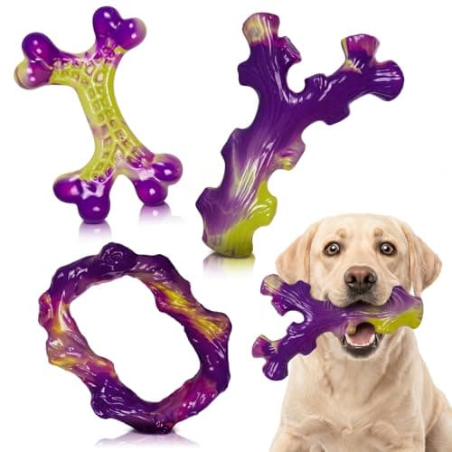 Frienhund Tough Dog Toys for Aggressive Chewers 3 Pack, Indestructible Dog Toys for Large Dogs, Dog Chew Toys, Aggressive Chew Toys to Keep Them Busy, Dog Toy for 30-75lbs Medium/Large Breeds