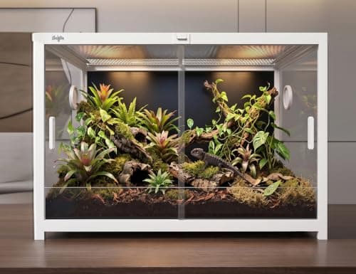 48 Gallon Reptile Tank, Leopard Gecko Reptile Enclosure Front Sliding Door