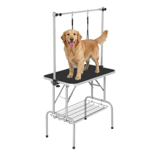 VINGLI Dog Grooming Table, 36" Adjustable Pet Grooming Table