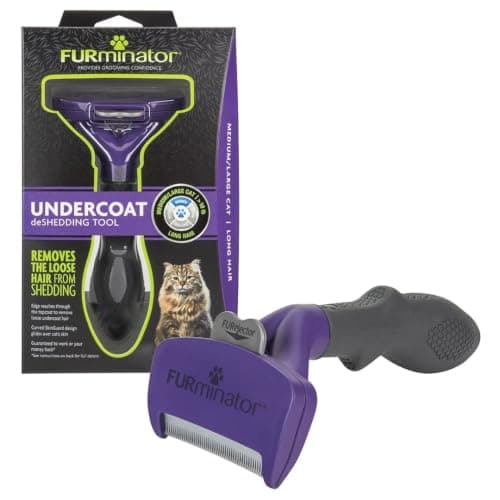 FURminator Medium to Large Cat deShedding Tool for Long Hair
