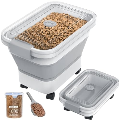 DDMOMMY 20-23 Lbs Dog Food Storage Container,Collapsible Dog Food Container