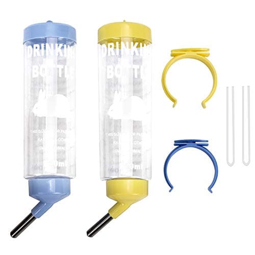Depets 2PCS 8.45 oz No Drip Small Animal Water Bottle, Cage Water Bottles