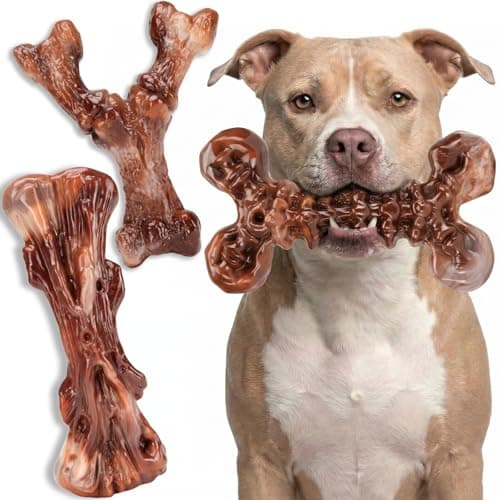 Kseroo 3-Pack Indestructible Dog Chew Toys for Aggressive Chewers, 25-90lbs