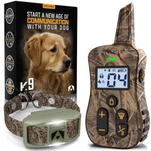 INVIROX Ultra K9 Dog Training Collar with Remote, Shock Collar for Dogs