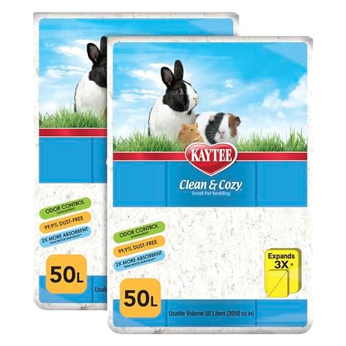 Kaytee Clean & Cozy Paper Bedding for Small Animals, White, 100 Liter