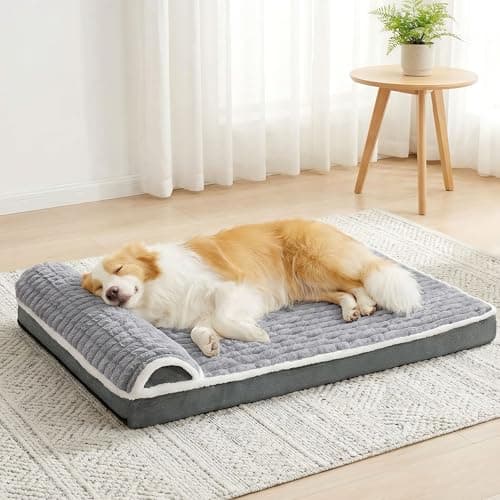 Jolifield Orthopedic Large Dog Bed Pillow Pet Sofa Bed 36''X24'' Grey