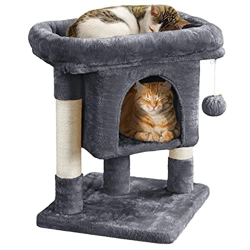 Yaheetech 23.5in Small Low-Profile Cat Tree Condo with Scratching Posts