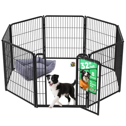 FXW Homeplus Indoor Dog Playpen, 32" H, 8 Panels, for Small & Medium Dogs