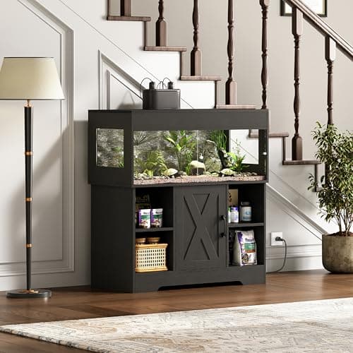 Herture 40 Gallon Reptile Terrarium Tank with Cabinet,Reptile Enclosure