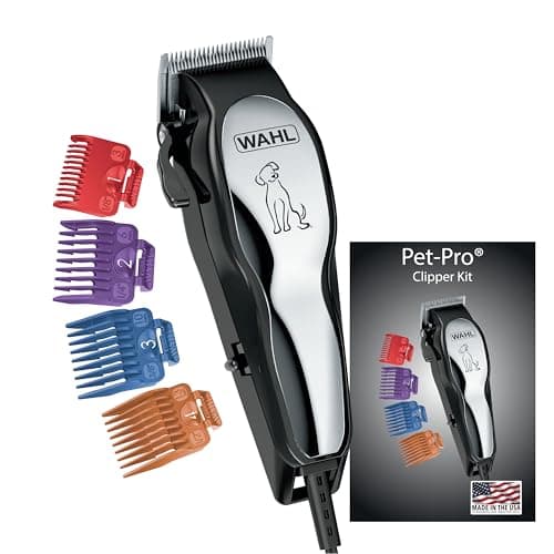 Wahl USA Pet-Pro Corded Dog Grooming Clipper Kit, Fine & Medium Coats | At Home Corded Electric Dog Clipper For Grooming Dogs & Cats With Fine To Medium Coats, Plug In And Go – Model 9281-210