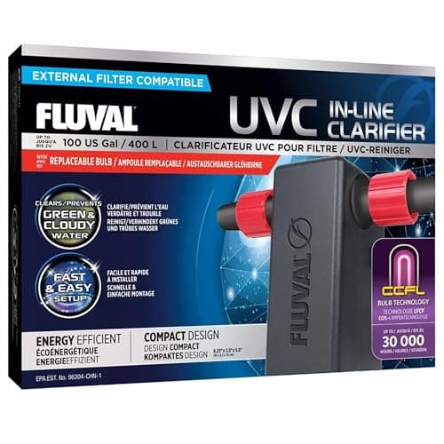 Fluval in Line UVC Clarifier for Aquarium Filters