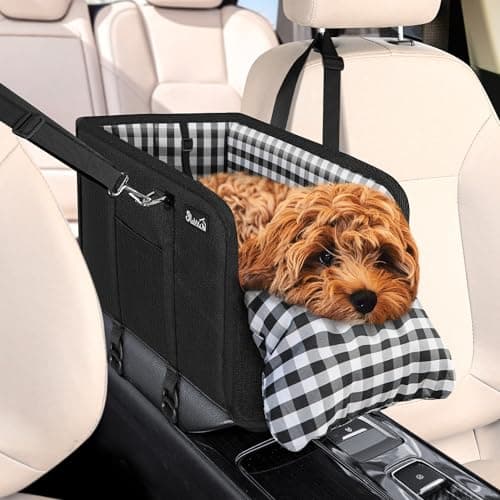 SlowTon Console Dog Car Seat, Dog Booster Seat for Small Dogs Under 11lbs