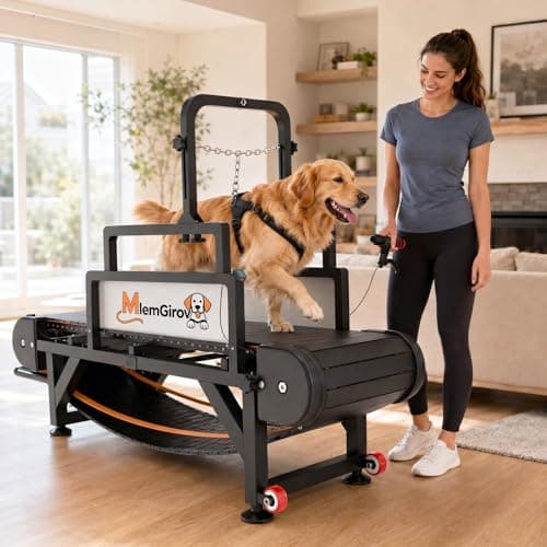 MlemGirove Dog Treadmill with Pin-Hinged Track & 3-Layer Shock Absorption