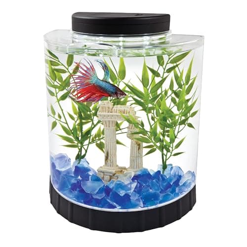 Tetra LED Half Moon 1.1 Gallon Fish Tank Kit for Betta Fish