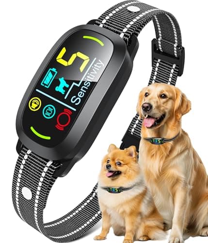 Oliry Bark Collar for Small Medium Large Dogs with 5 Training Modes, Black