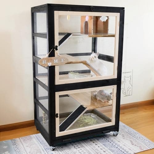 Chinchilla Ferret Cage, 5-Level with Stainless Steel Tray & Divider