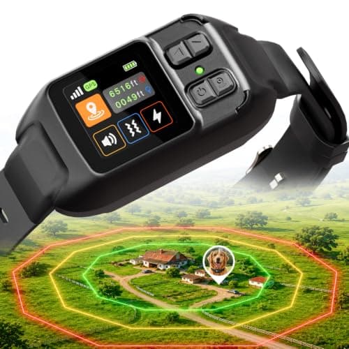 GPS Wireless Dog Fence System, Circular & Custom Boundary, No Subscription