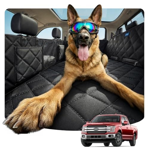 Rorhxia XL Dog Truck Seat Cover for Back Seat with 3 Support Rods
