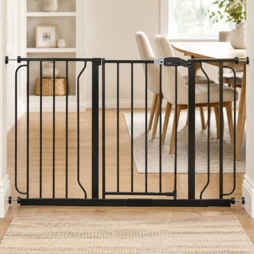 Regalo Safety 29"-49" Extra Wide Baby Gate, Bottom of Stairs & Doorways