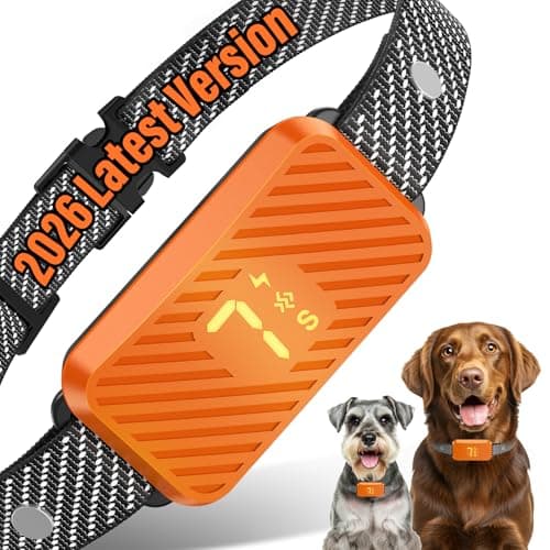 KJKZO Dog Bark Collar for Large Medium Small Dogs, Effective No-Bark Collar, Smart Barking Collar, 2026 Upgraded Bark Collar with 7 Sensitivity, 3 Modes,Carrot Orange