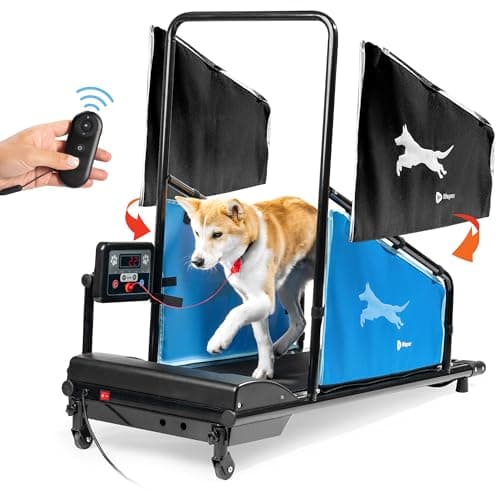 Lifepro PawRunner Dog Treadmill for Small & Medium Dogs, Remote Control | Indoor Dog Exercise Treadmill, Quiet Motor, Manual Incline, Safety Key, LCD Display for Small & Medium Dogs up to 130 lb