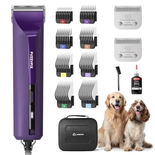 FuzzyFix AmpFix Professional Dog/Pet Grooming Clippers 2-Speed Heavy-Duty