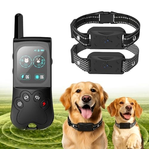 Ecoluminor 2In1 Wireless Dog Collar Fence System & Training Collar 2Pack