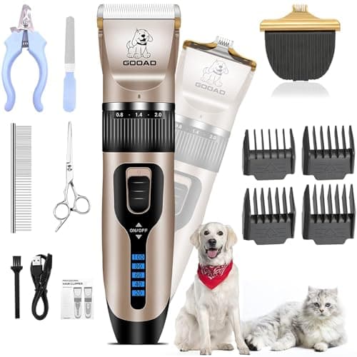 Gooad Dog Clippers Grooming Kit and Trimmer for Small and Large Dogs Cats