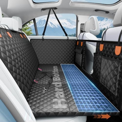 Dog Car Seat Cover for Back Seat, Hard Bottom Hammock Hold 400lbs For Cars