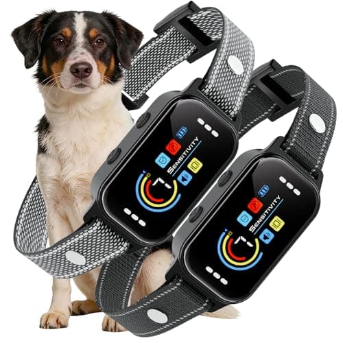 Koguzl Dog Bark Collar 2 Pack, Auto Anti Barking Collar for Large Medium Small Dogs 11-120lbs, 7 Sensitivity Levels, 5 Safe Training Modes, Humane Bark Training Collar