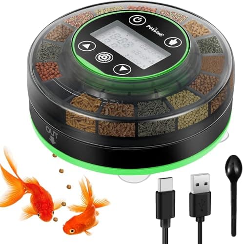 Petbank Automatic Fish Feeder for Aquarium Portion Control & Moisture-Proof