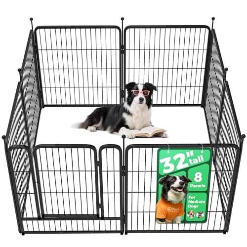 FXW Rollick Dog Playpen, Indoor, Yard & RV Camping, 32" H, 8 Panels