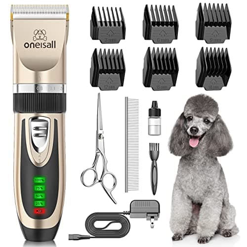 oneisall Dog Grooming Clippers with LED Display for Dogs & Cats